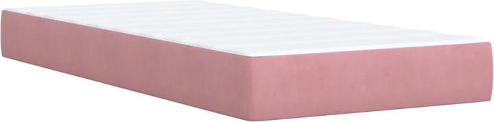 Actual product image VidaXL Boxspring bed Upholstered bed Single bed Mattress Pink 80x200cm Velvet (80 x 200 cm)