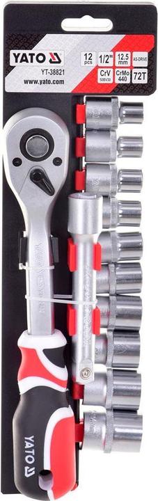 Produktbild Yato YT-38821 Steckschlüssel-Set (e) (14 mm, 17 mm, 21 mm, 13 mm, 12 mm, 19 mm, 11 mm, 10  mm, 24 mm, 15 mm)