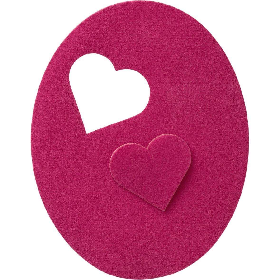 Mono Quick Flicken 2teilig Pink Herz, Applikationen, Pink