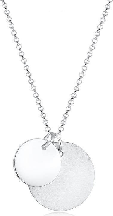 Immagine prodotto Elli Duo Plättchen Brushed Look (925 Argento, 60 cm)