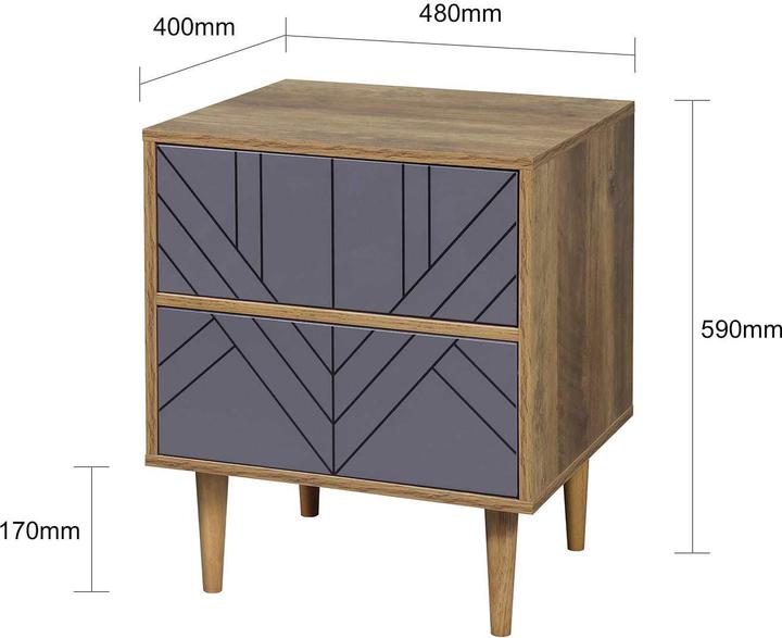 Image du produit Möbilia Commode59 gris (48 x 40 x 59 cm)