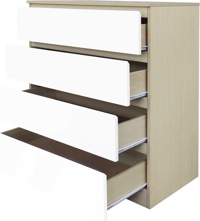 Image du produit Möbilia Commode haute brillancex94 blanc (80 x 39.50 x 93.50 cm)