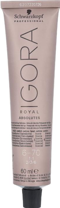Produktbild Schwarzkopf Professional Igora Royal Absolutes Age Blend (6-70 Dunkelblond Kupfer Natur)