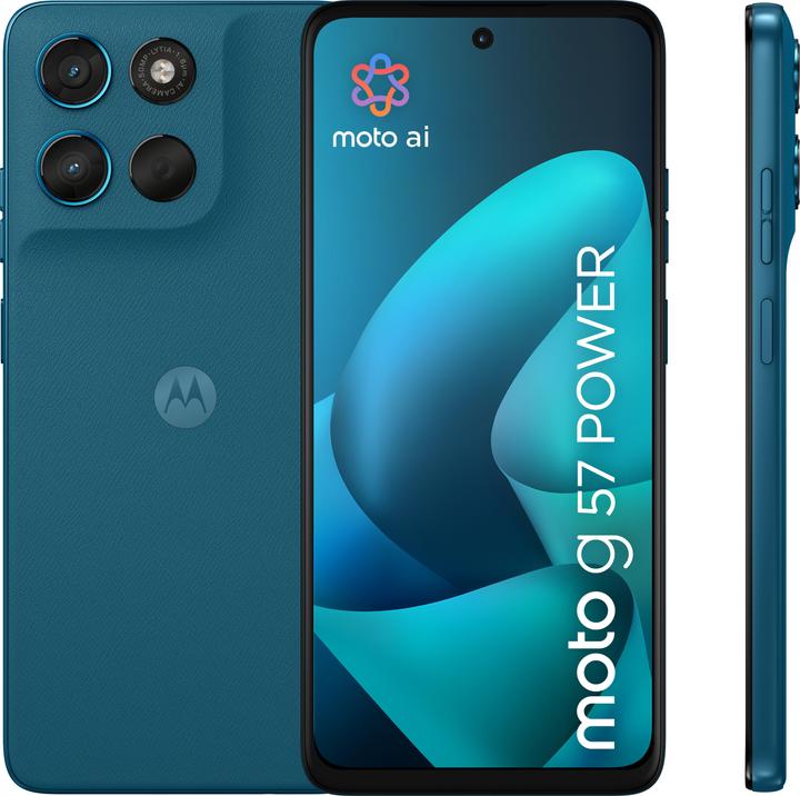 Actual product image Motorola Moto G57 Power 12GB/256GB Dunkelblau (256 GB, Blue, PANTONE Corsair, 6.72", Dual SIM, 5G)
