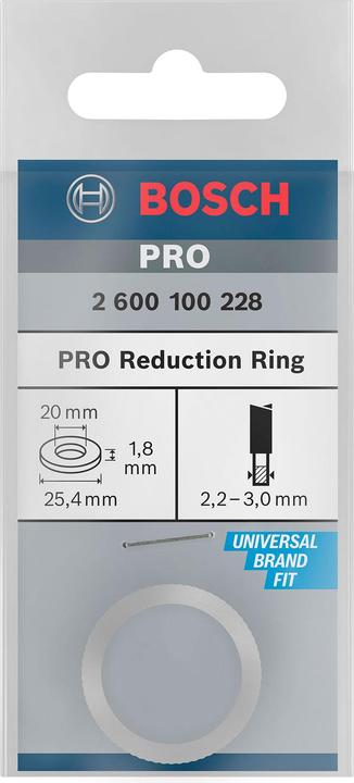Produktbild Bosch Professional Zubehör Reduzierring für PRO Kreissägeblatt, 25.4 x 1,8 x 20 mm