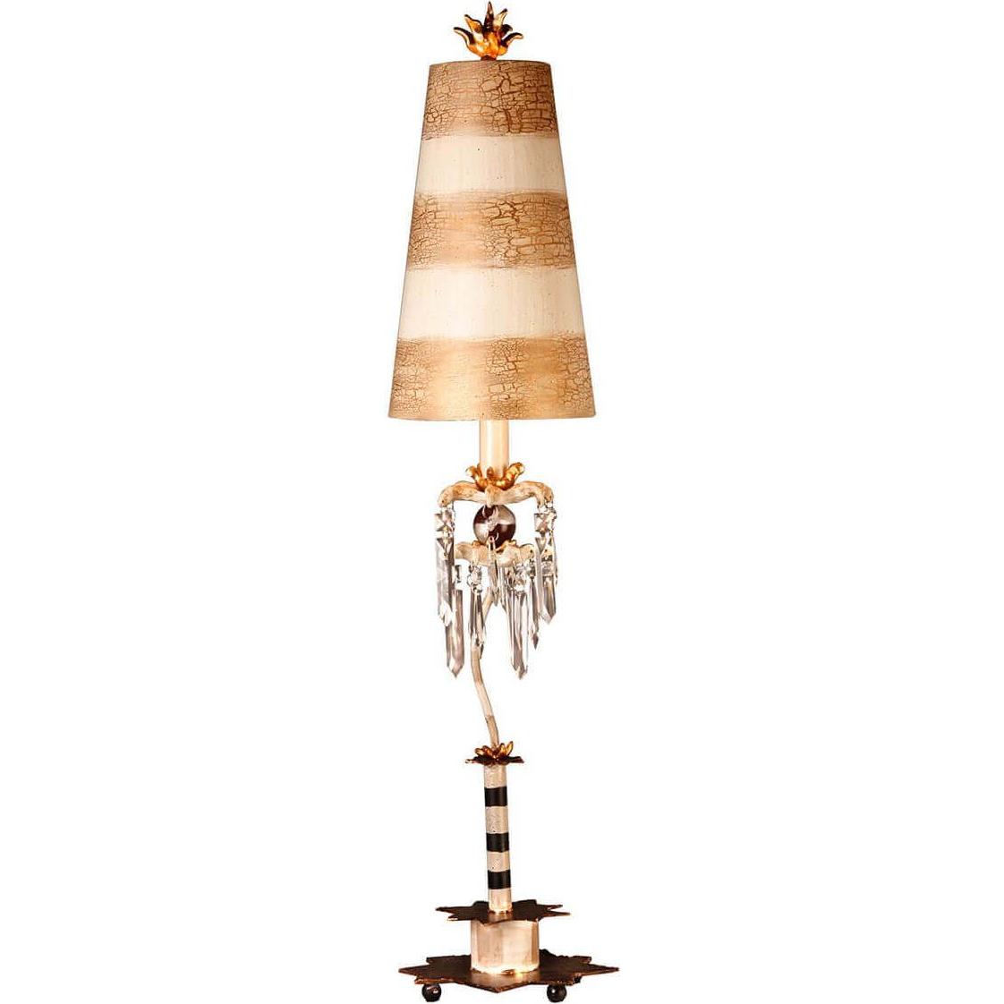 Elstead Lighting, Tischlampe, Birdland Tischleuchte E27 114cm Schwarz-weiss Kristalle (E27)