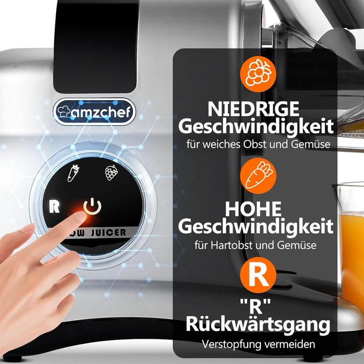 Actual product image Amzchef ZM1517 Entsafter