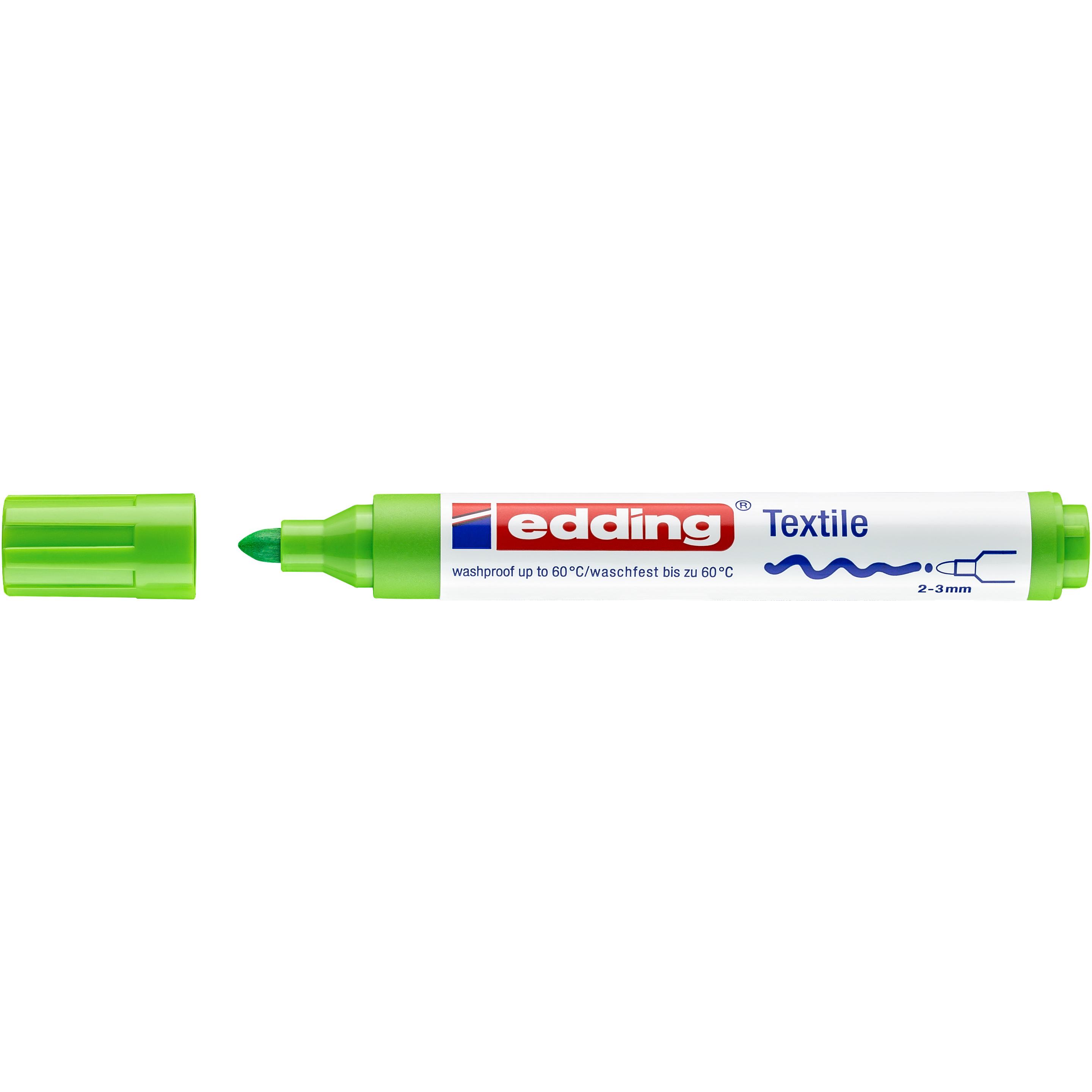 10x Edding, Marker, Textil Marker 4500 (Grün, 3 mm, 1 x)