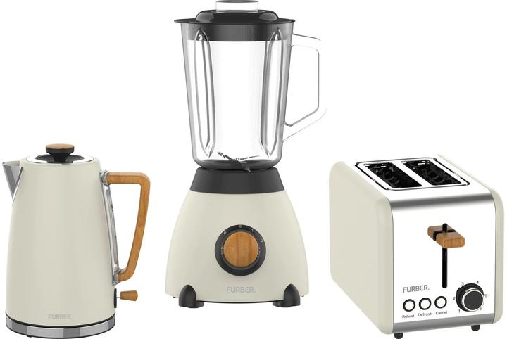 Image du produit Furber Wasserkocher, Standmixer und Toaster Set, Beige