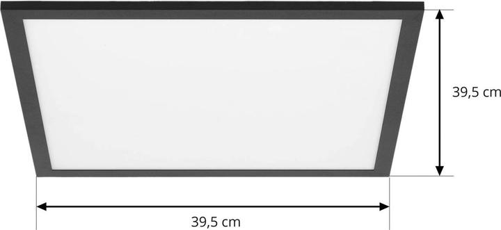 Actual product image Lindby Lamin LED panel square black 39.5 cm (1900 lm)