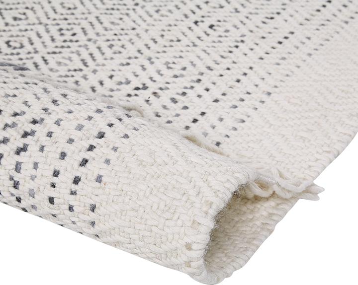 Image du produit Beliani Tapis en laine blanc/gris 160 x 230 cm OMERLI (160 x 230 cm)