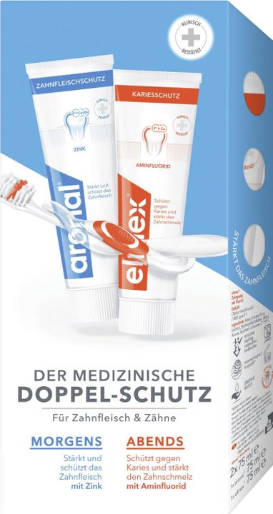 Productafbeelding Elmex aronal tandpasta set 2x 75 ml (150 ml)
