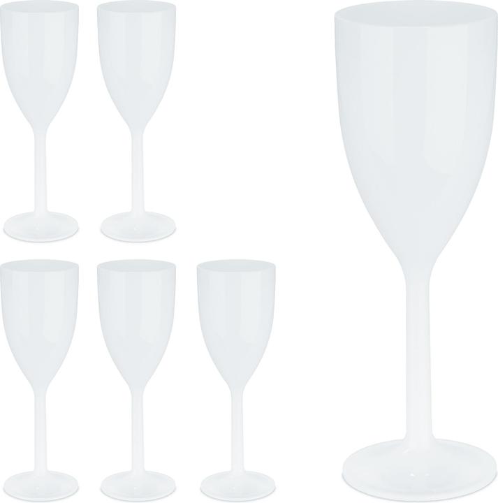 Actual product image Relaxdays 6x wine glasses (22 cl, 6 Glasses, White wine glasses)