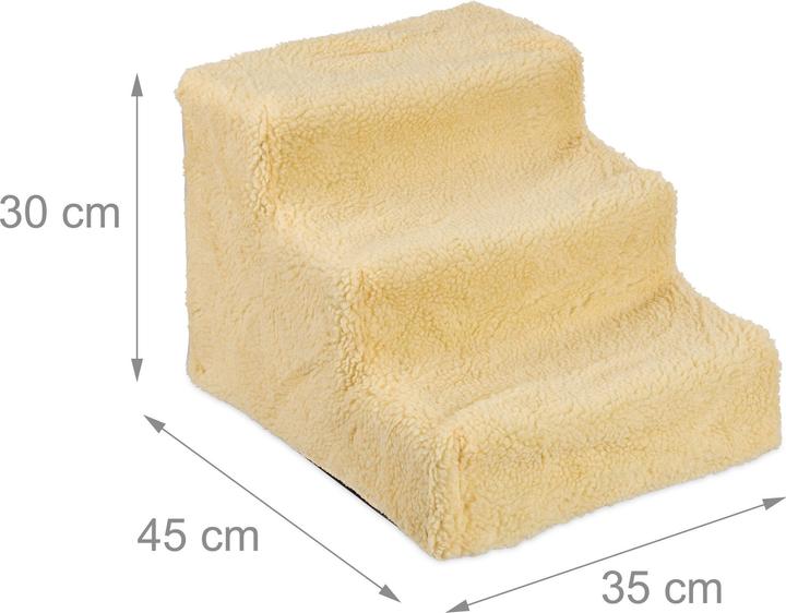 Actual product image Relaxdays Dog-Stairs 3-Steps (Dog, Washable)
