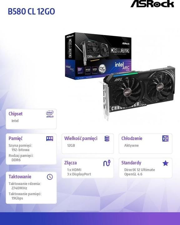 Produktbild AsRock Arc B580 Challenger OC (12 GB)