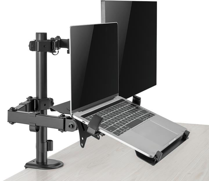 Productafbeelding LogiLink Monitorbeugel 2-voudig, 1732" monitoren, 1015,6" notebooks/tablets (Tabel, 32")