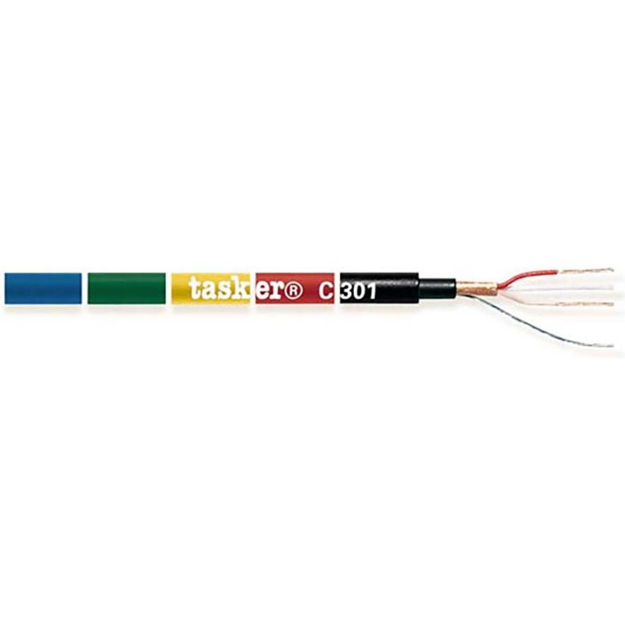 Tasker C301-Black 100m 2 x 0.22 mm2 microfoonkabel, diameter 6 mm (100 m), Audio Kabel