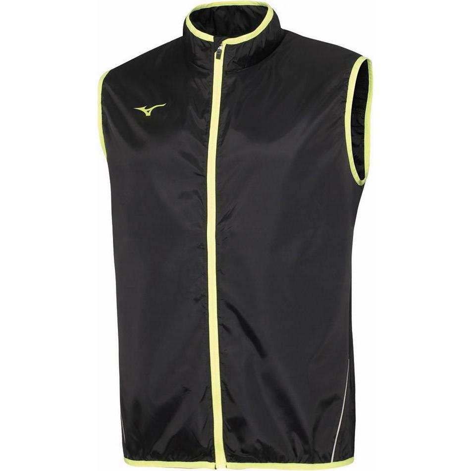 Mizuno, Herren, Laufjacke, Uni Auth Rain Vest (XXS), Schwarz, XXS