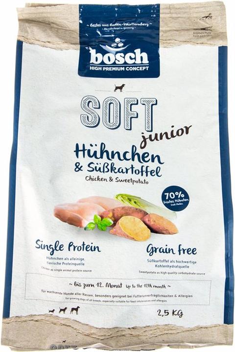 Immagine prodotto Bosch Petfood High Premium Soft Semi-Moist Food Junior Chicken & Sweet Potato (Junior, 1 pz., 12500 g)