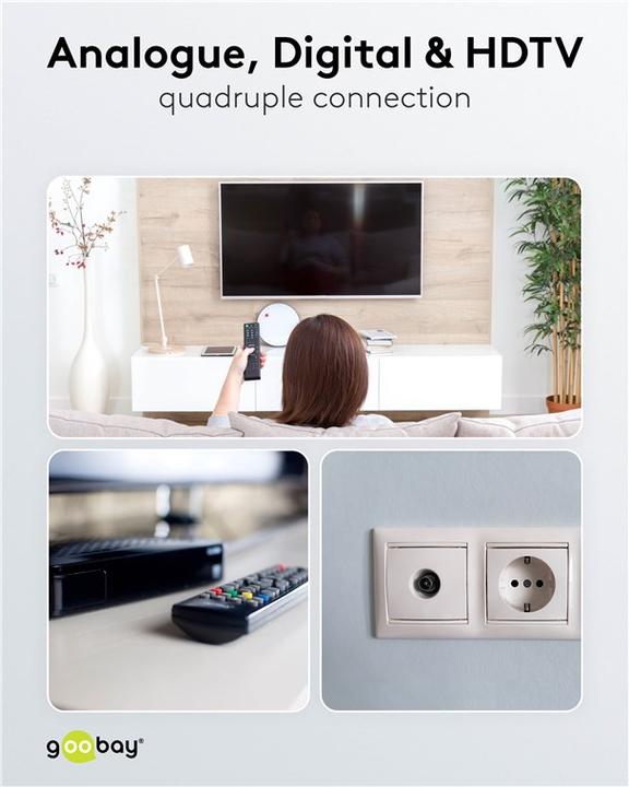 Actual product image Goobay SAT distributor, 4-way (Terminal strips)