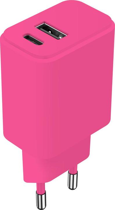 Image du produit Setty charger USB + USB-C 20W LSIM-AC-206 pink (20 W, 2 ports)