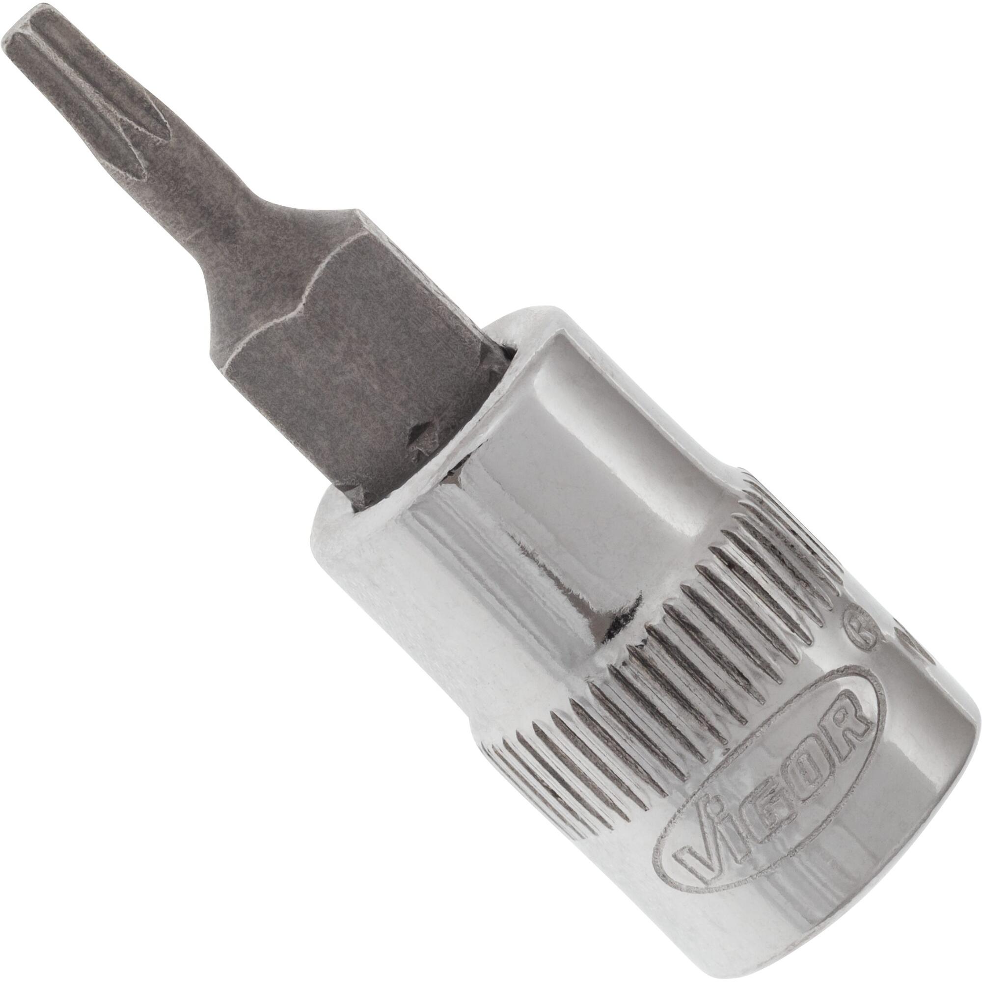 Vigor, Steckschlüssel + Stecknuss, SCHRAUBENDREHER-EINSATZ 1/4" T9