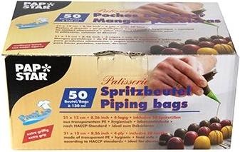 Papstar LDPE piping bag "Patisserie", transparent, 130 ml (Piping bag, 130 ml)