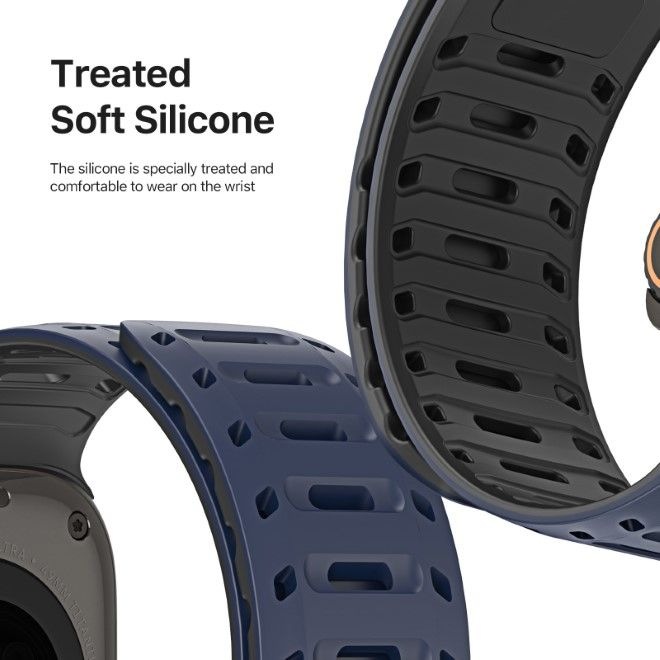 Actual product image Dux Ducis CS Armband (49 mm, 45 mm, 46 mm, 44 mm, 42 mm, Silicone, Apple Watch Series 5, Apple Watch Series 4, Apple Watch Series 3, Apple Watch Ultra 2, Apple Watch Series 8, Apple Watch Series 6, Apple Watch SE (2022/2023), Apple Watch Series 7, Apple Watch Series 9, Apple Watch Ultra, Apple Watch Series 10)