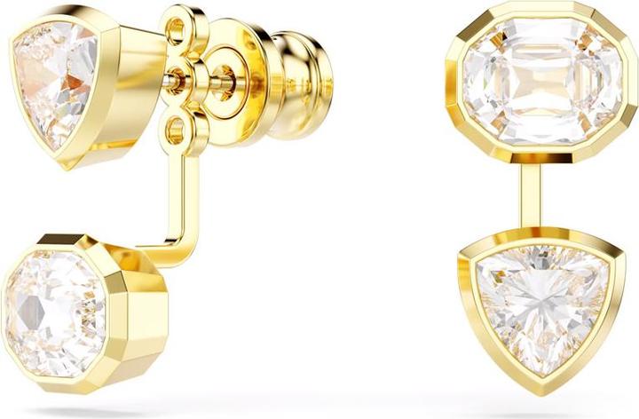 Produktbild Swarovski Imber Ohrring Jackets Asymmetrisches Design Verschiedene Schliffe Weiss Gold (Swarovski Metall)