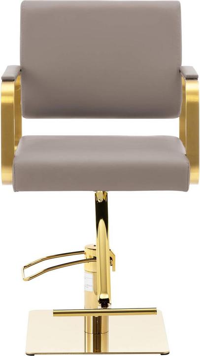 Actual product image Physa Salon Chair with Footrest - 900 - 1050 mm - 200 kg - Beige / Gold