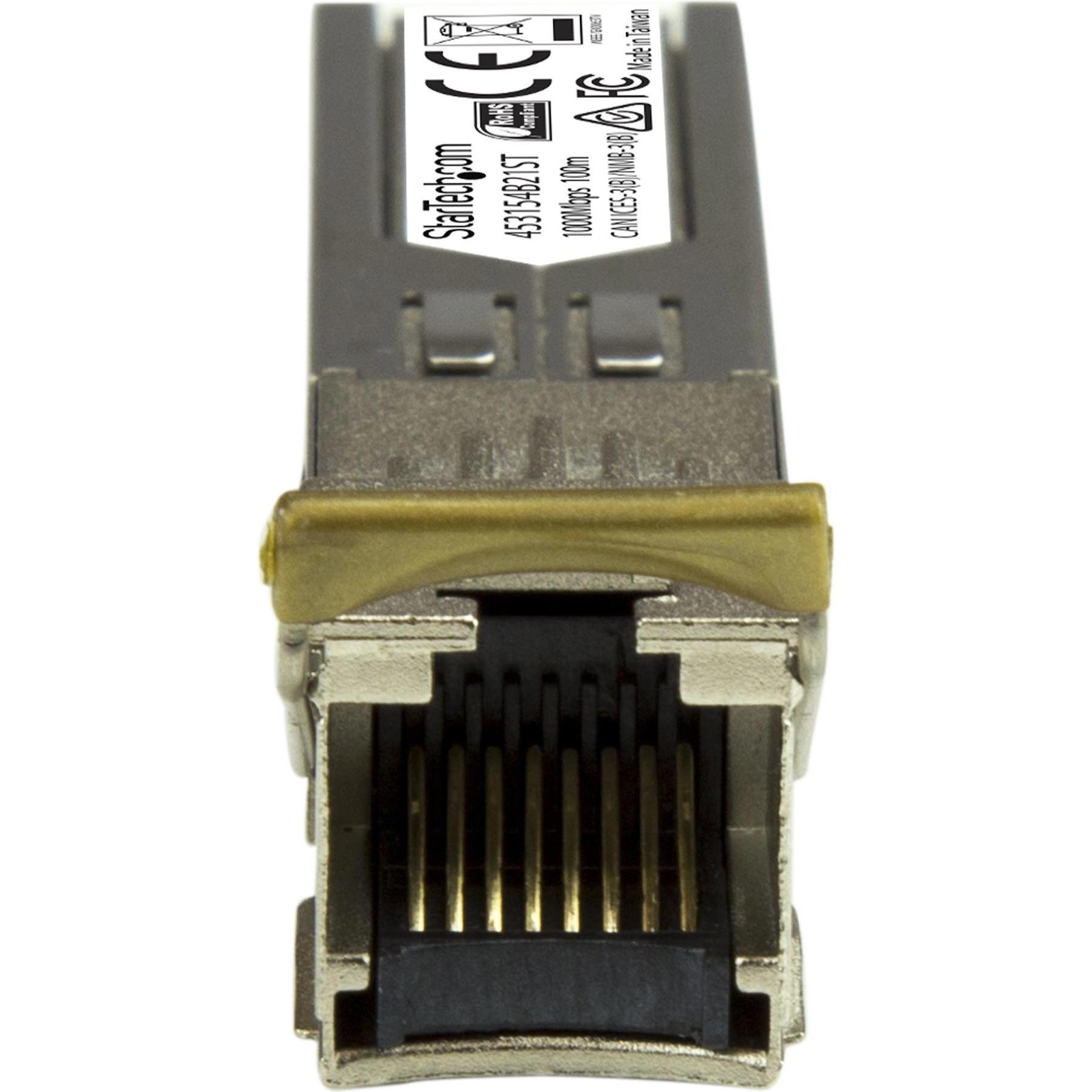 Thumbnail - StarTech Giagbit Kupfer RJ45 SFP Transceiver Modul - HP 453154-B21 kompatibeles SFP - 1000Base-T - Mini GBIC, Transceive...