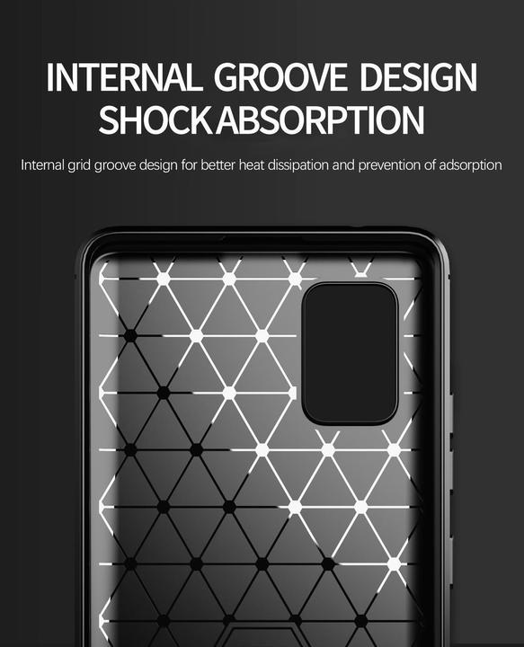 Produktbild Cadorabo TPU Ultra Slim carbon edelstahl Kombi Cover (Samsung Galaxy M40s)