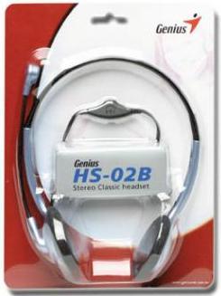Actual product image Genius HS 02B head set (Cable)
