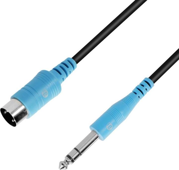 Adam Hall 3 STAR B VMIDI 0150 - Câble Midi TRS (type A) jack 6,3 mm TRS vers Midi 5 broches, 1,5 m (1.50 m)