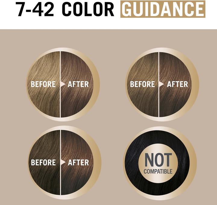 Actual product image L'Oréal Paris Schwarzkopf Creme Supreme Hair Color Shade 742 Cool Ash Light Blonde (Blond)