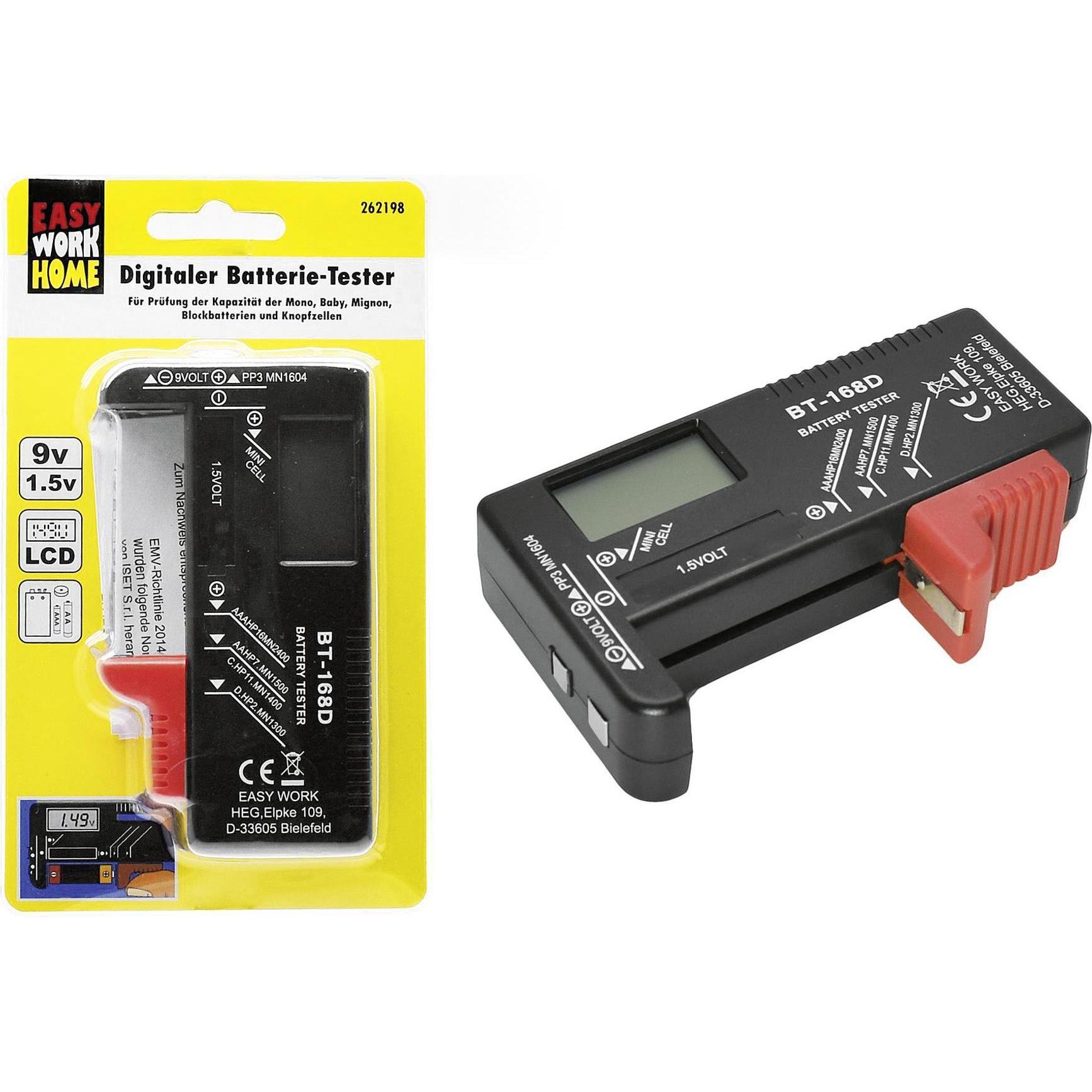 Easy Work Tester di batterie, Accessori pile + batterie, Nero