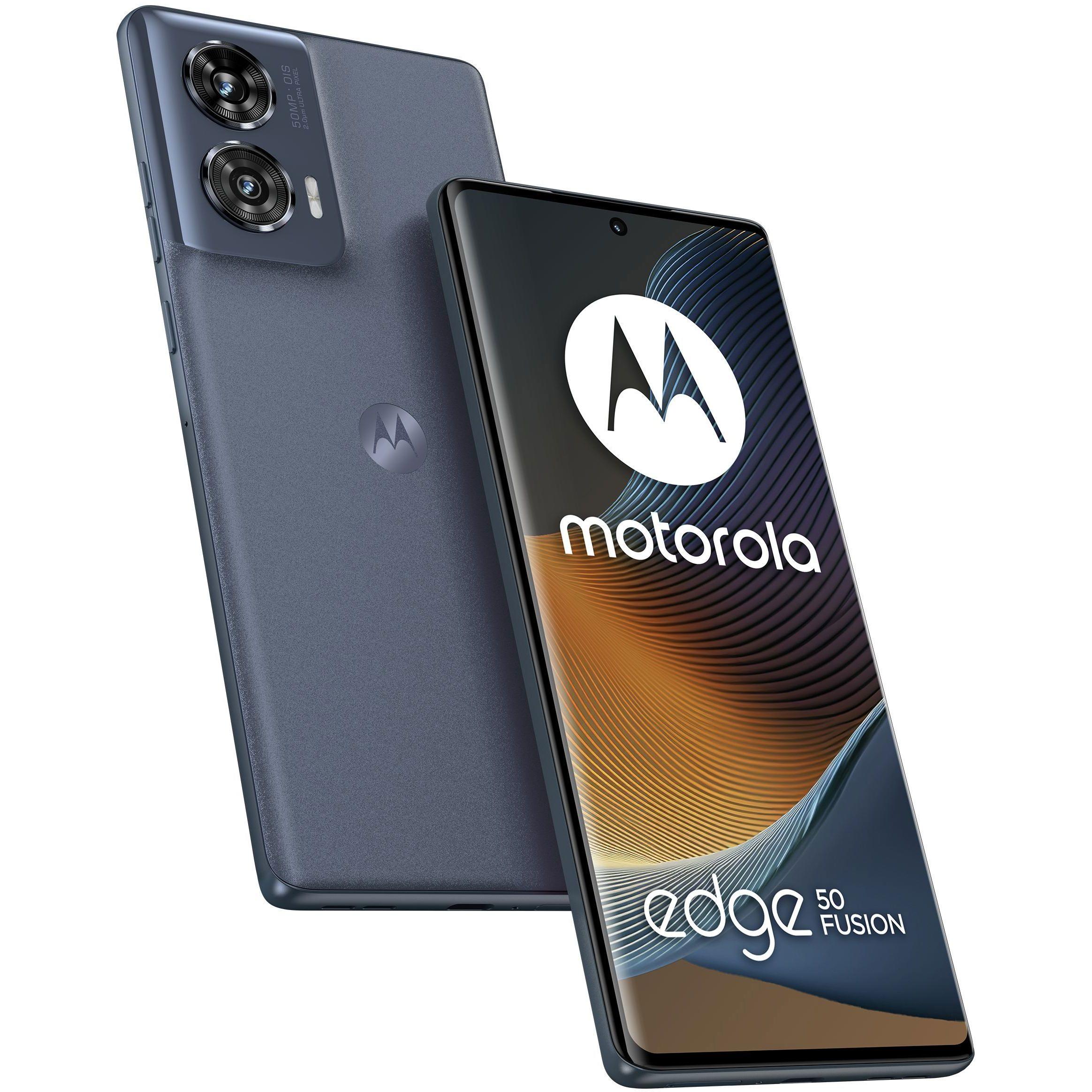 Motorola Edge50 Fusion (256 GB, Forest Blue, 6.70", SIM + eSIM, 50 Mpx, 5G), Smartphone, Blau
