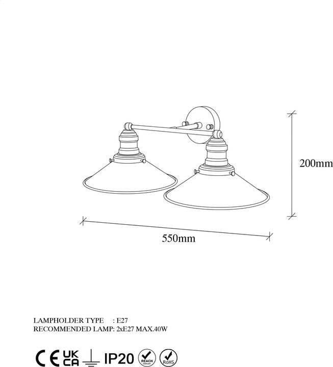 Actual product image Hanah Home Ledger (E27)