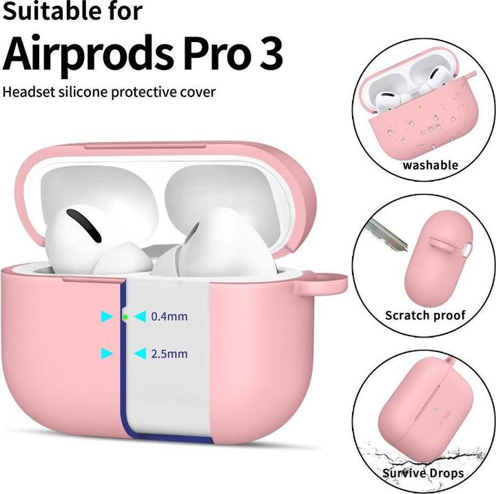 Image du produit 4Kom Headphone case Tech-Protect Apple AIRPODS PRO 3 SILICONE HOOK Pink (Manchon pour casque d'écoute)