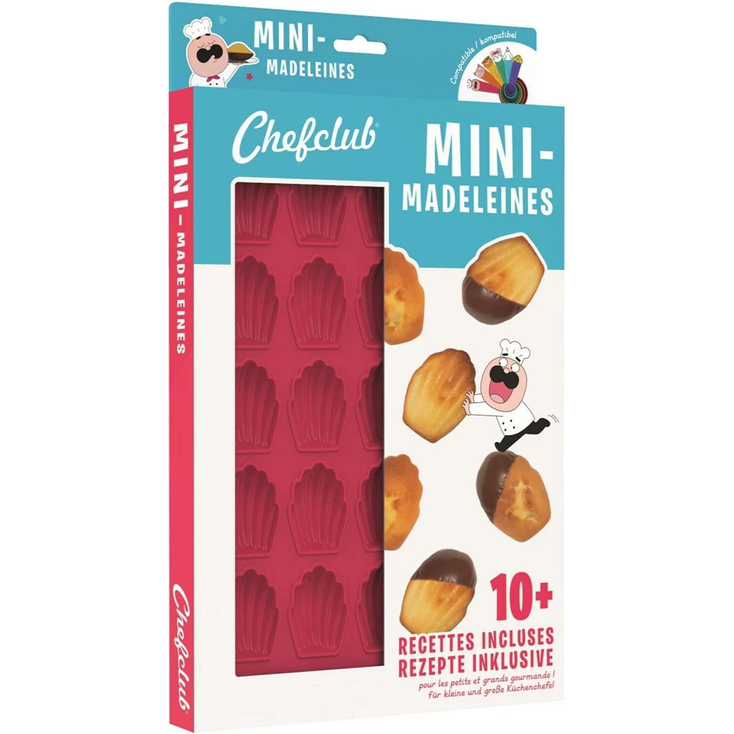 Chefclub Mini madeleine, Teglia + Stampi da forno, Rosso