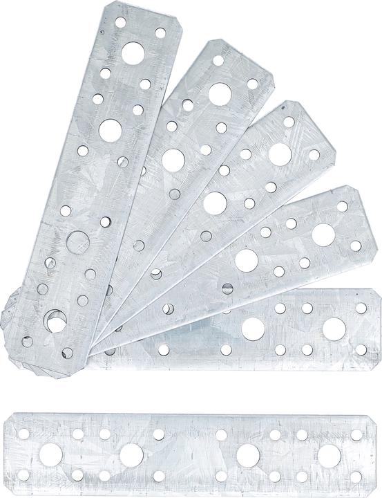 Image du produit BGS Assortiments de pattes de fixation plates 180 x 40 x 2 mm 6 pièces (Connecteurs plats, 6 pcs)