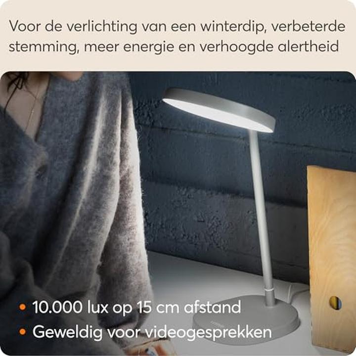 Produktbild Lumie 10000 Lux 15cm Task grau Lichttherapie Büro (10000 lx)