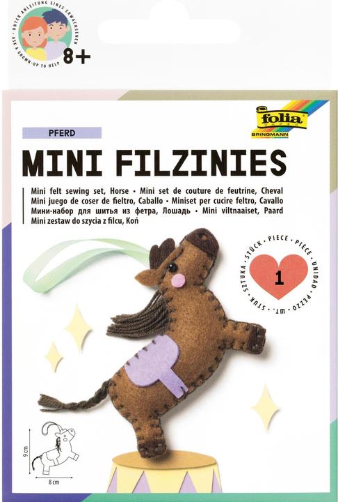 Actual product image Magni Mini Felt Sewing Set Horse 11 pieces