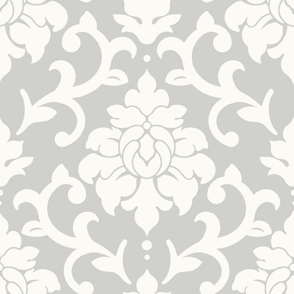 Roommates, Wandtattoo, PEEL & STICK Wallpaper - Damast Grau