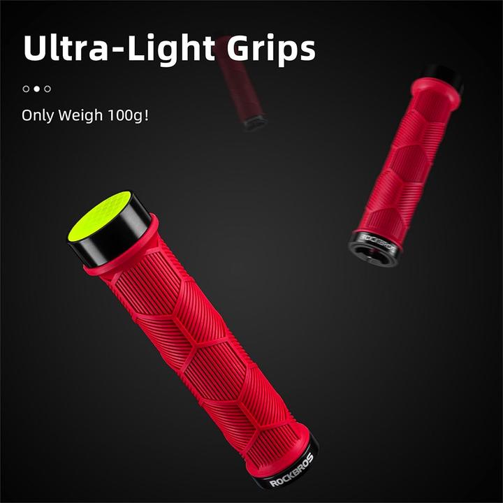 Produktbild Rockbros 40720007002 bicycle grips with reflector - red