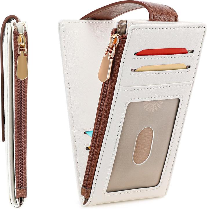 Produktbild Only-Bags.Store 1 Stück. Vintage-Kartenetui, mehrere Kartenfächer, RFID-gesicherte Mini-Geldbörse