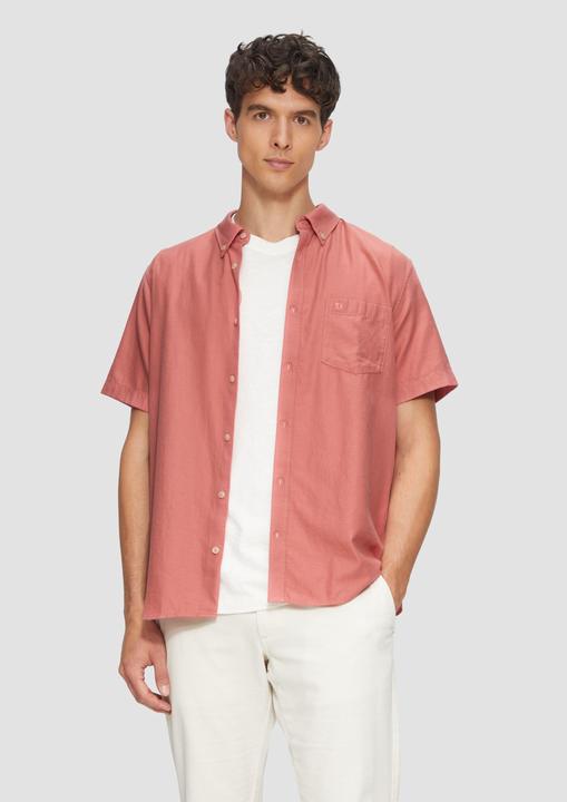 Immagine prodotto S.Oliver Hemd Regular Fit: Kurzarm-Hemd aus Lyocellmix mit Button-Down-Kragen (S)