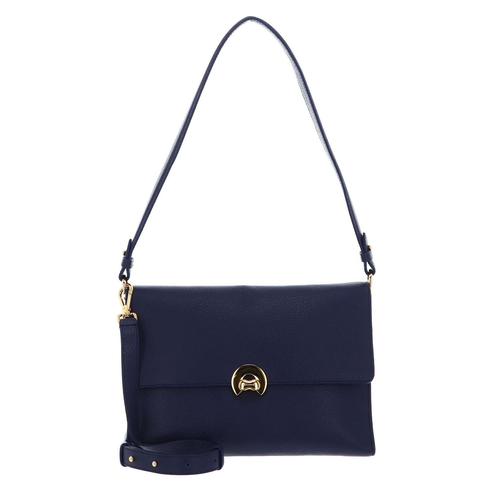 Coccinelle, Damen, Handtasche, Binxie Shoulderbag Grained Leather, Blau