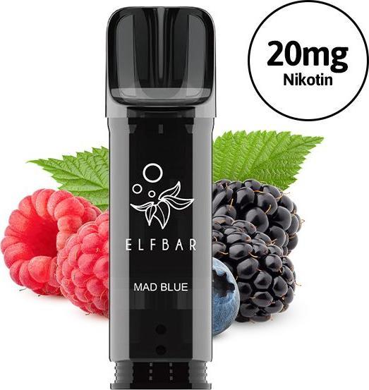 Image du produit Elfbar ELFA Pro - 2ml Pods 20mg, Mad Blue (Mûres, Myrtille, Framboise)