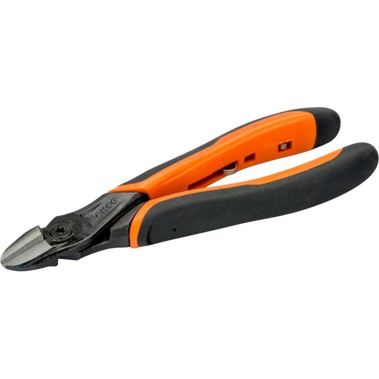 Bahco, Zange, ERGO Seitenschneider mit selbstöffnendem Zwei-Komponenten-Griff, phosphatiert, 125 mm, Industrieve (125 mm...